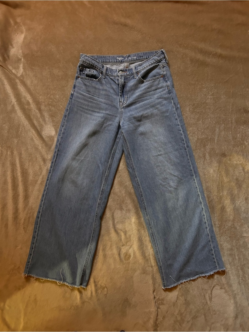 Old Navy high rise Wide-Leg baggy Cropped Jeans - Faded Blue